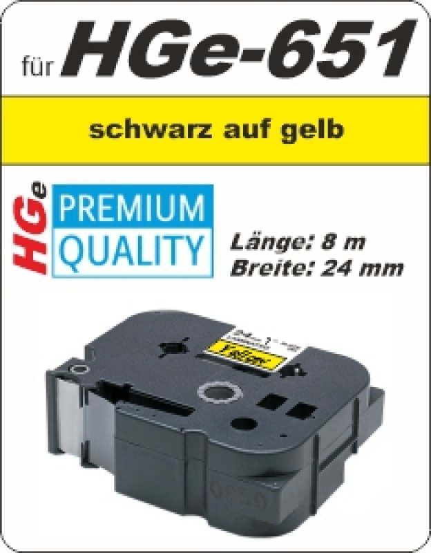 schwarz auf gelb - 100% HGe-651 (24 mm) komp.