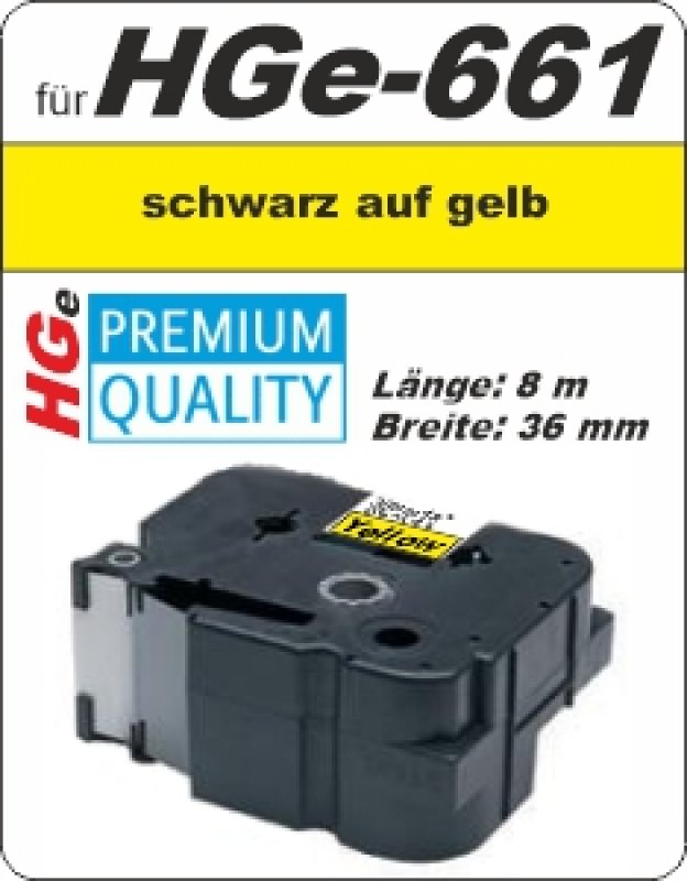 schwarz auf gelb - 100% HGe-661 (36 mm) komp.