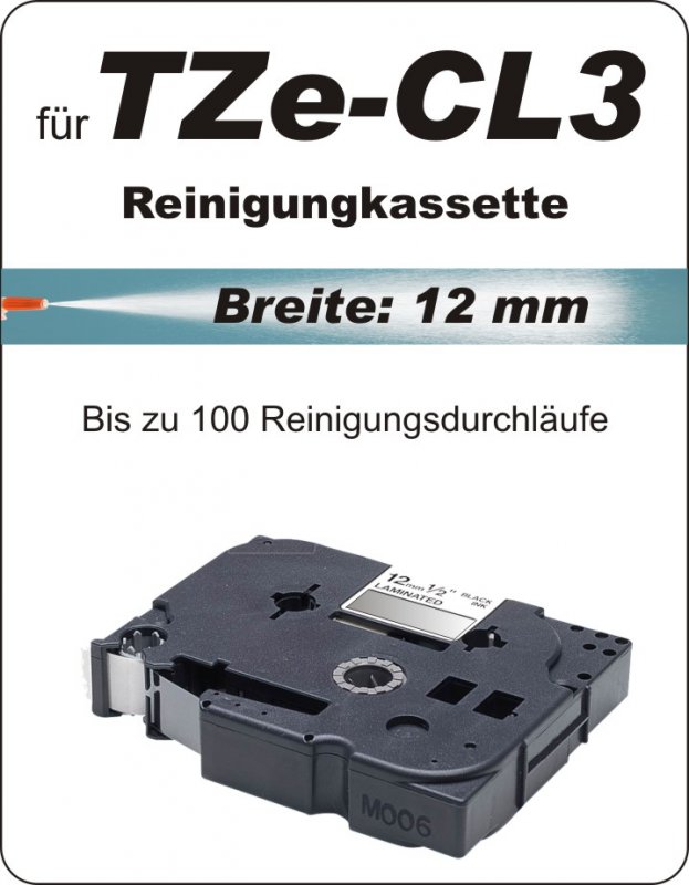 Reinigungskassette - 100% TZe-CL3 (12 mm) komp.