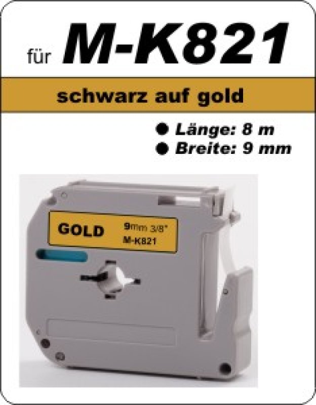 schwarz auf gold - 100% M-K821(9 mm) komp.