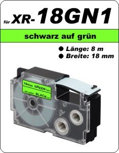 schwarz auf grün - (18 mm)