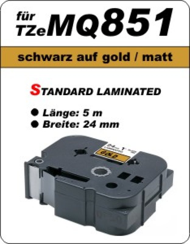 schwarz auf gold (matt) - 100% TZeMQ851 (24 mm) komp.