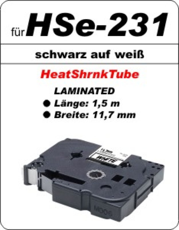 schwarz auf weiß - 100% HSe-231 (11,7 mm) komp.