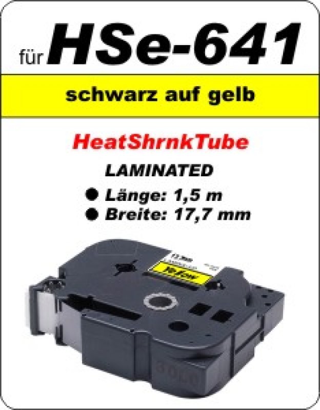 schwarz auf gelb - 100% HSe-641 (17,7 mm) komp.