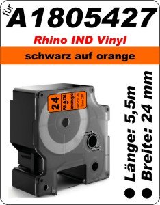schwarz auf orange - (24mm) 100% IND A1805427 komp.