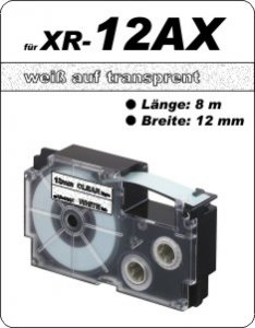 weiß auf transparent - ( 12 mm)