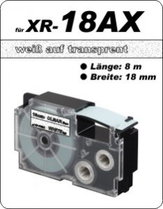 weiß auf transparent - ( 18 mm)