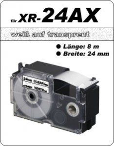 weiß auf transparent - ( 24 mm)