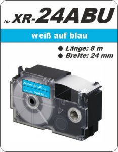 weiß auf blau - ( 24 mm)