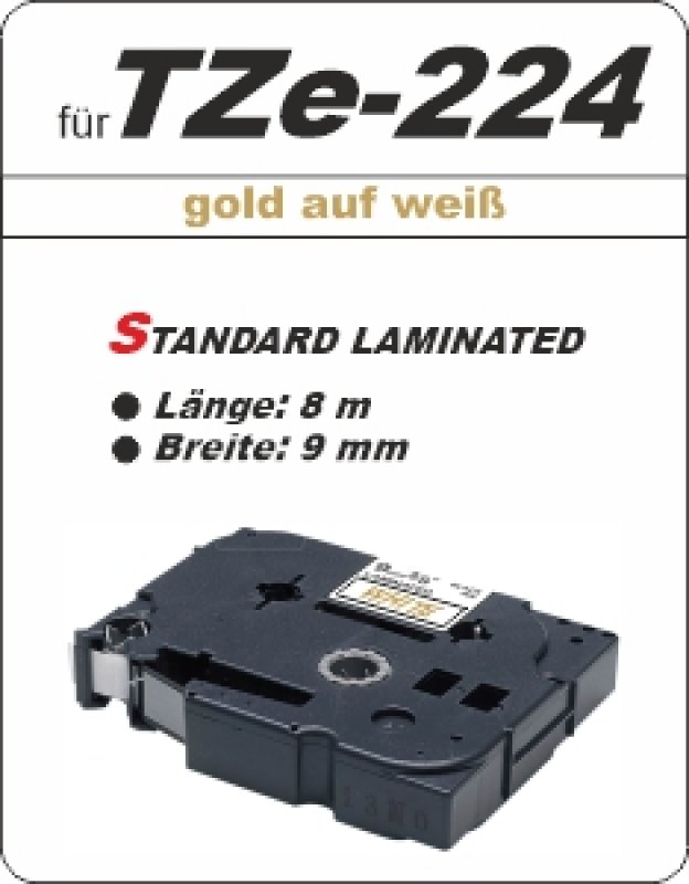 gold auf weiß - 100% TZe-224 (9 mm) komp.