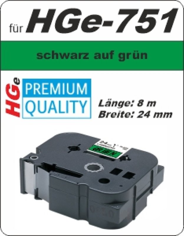 schwarz auf grün - 100% HGe-751 (24 mm) komp.