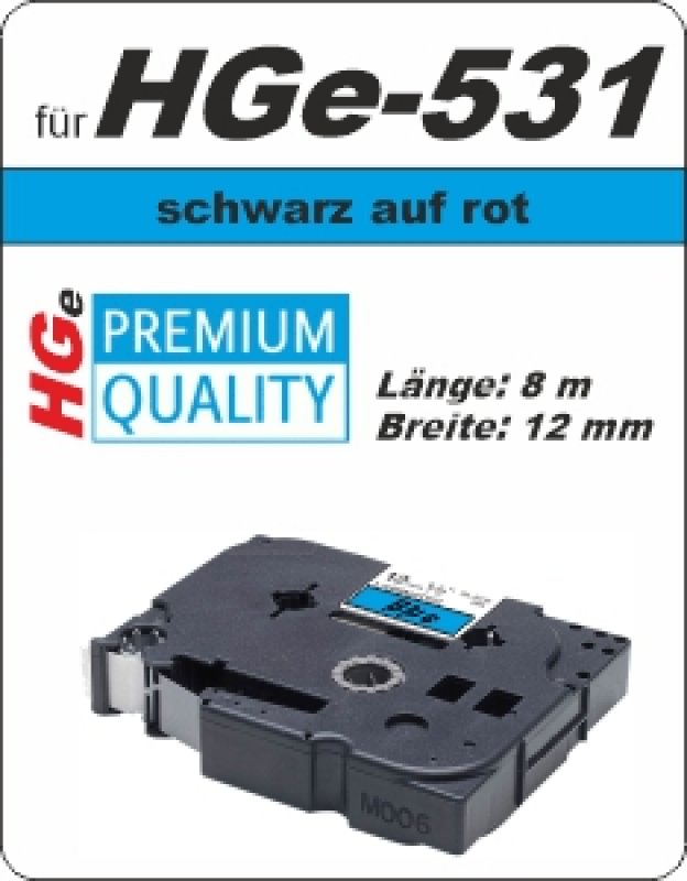 schwarz auf blau - 100% HGe-531 (12 mm) komp.