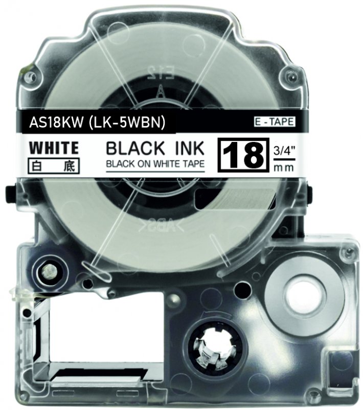 schwarz auf weiß - 100% LK-5WBN (18 mm) komp.