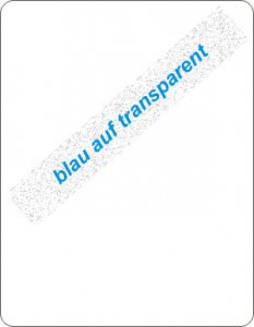 blau auf transparent