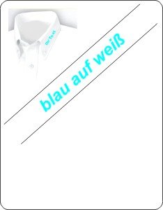 blau auf weiß