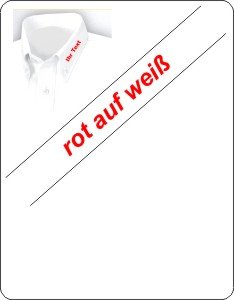 rot auf weiß